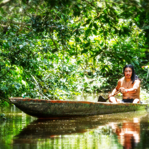 Amazonian on boat