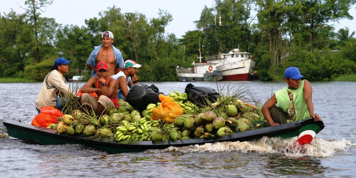 Guyana local in boat