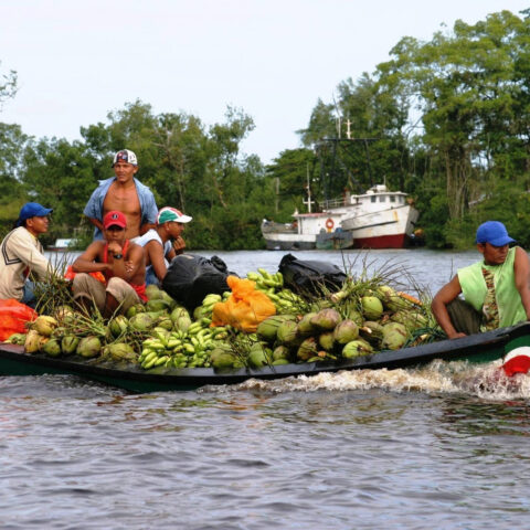 Guyana local in boat