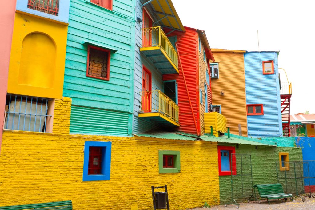 Colourful houses in Buenos Aires, Argentina