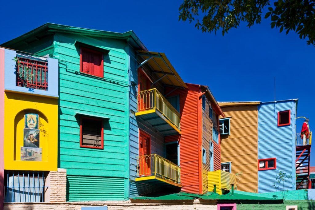 Colourful houses in Buenos Aires, Argentina