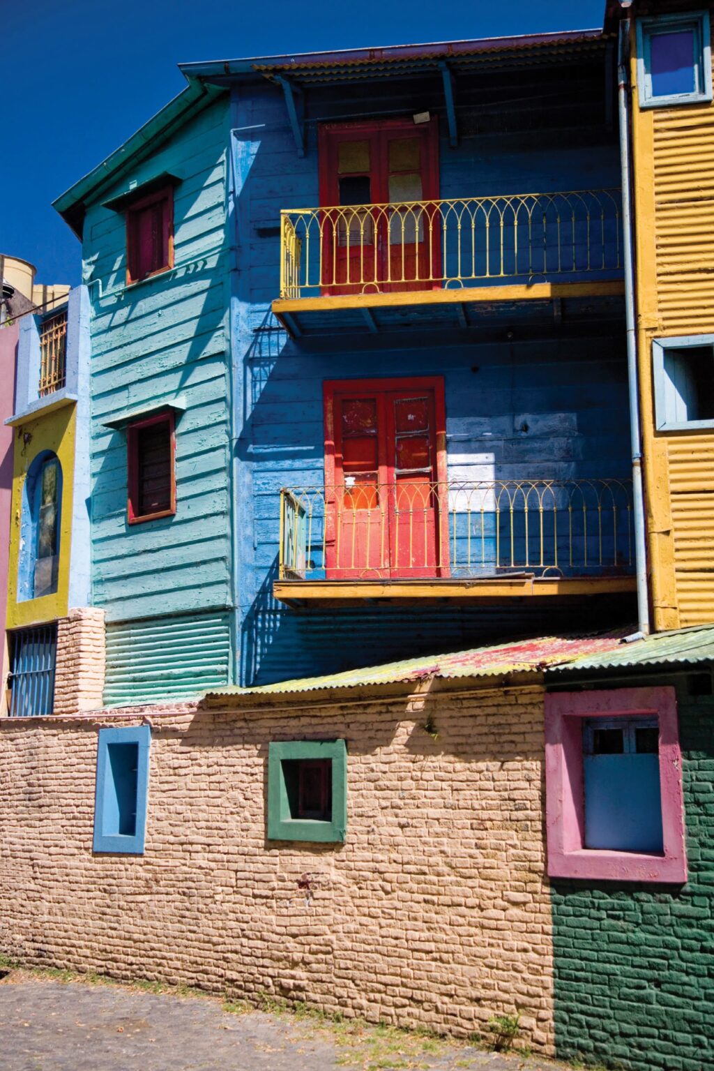 Colourful houses in Buenos Aires, Argentina