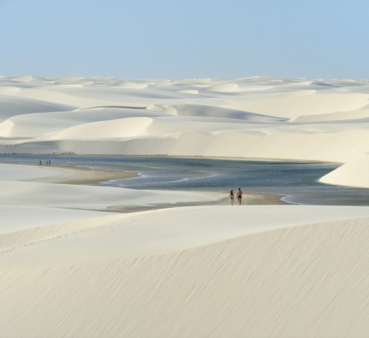 Dunes of white sand