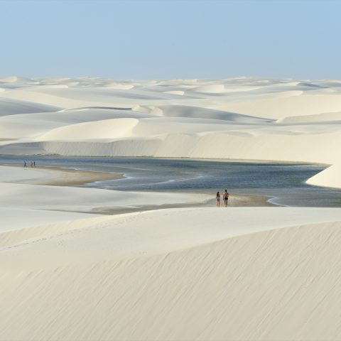 Dunes of white sand