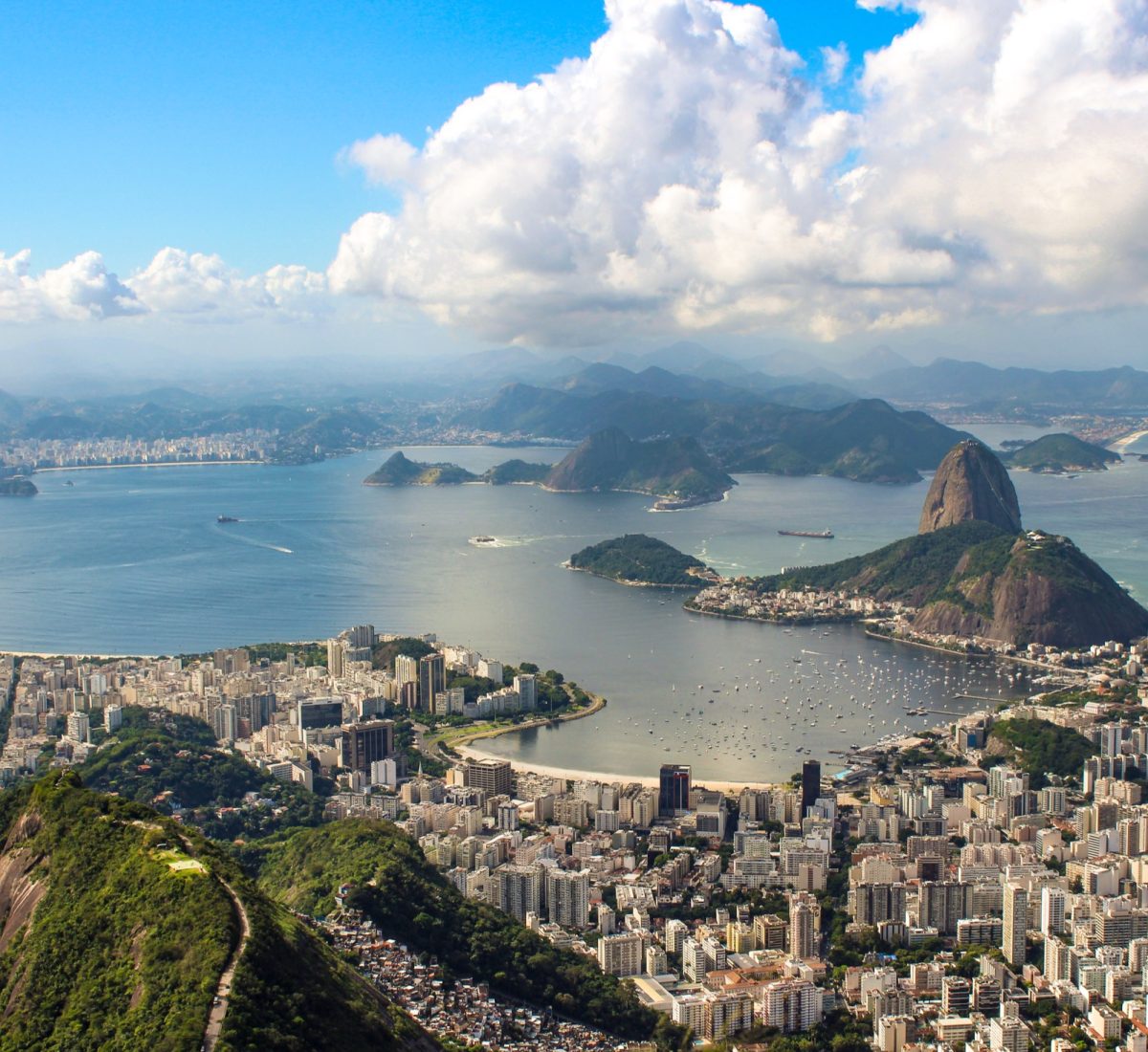 Haze over Rio De Janeiro in Brazil