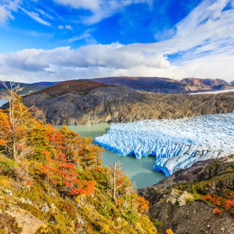 Glacier in Torres Del Paine National Park