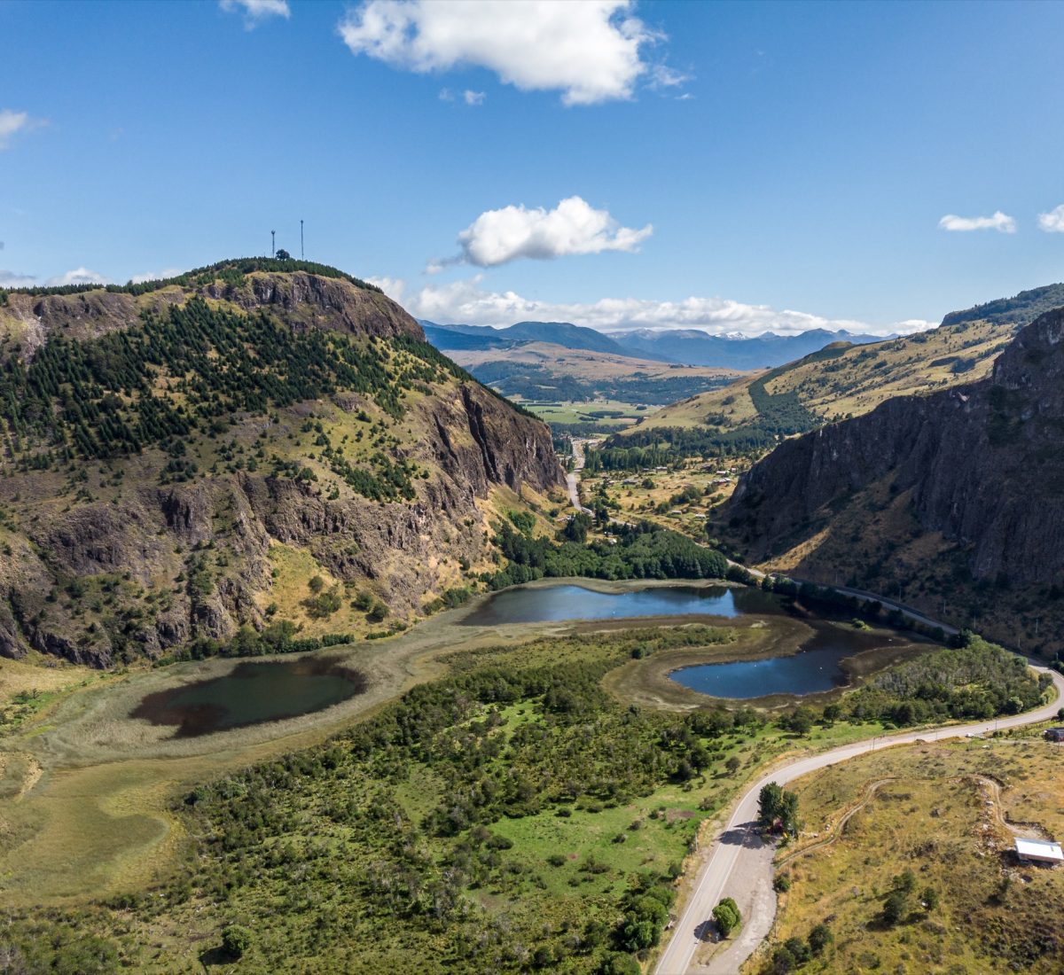 Winding road of Carretera Austral in Chile