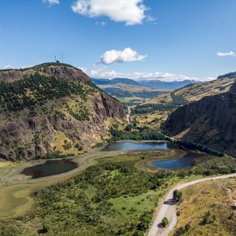 Winding road of Carretera Austral in Chile