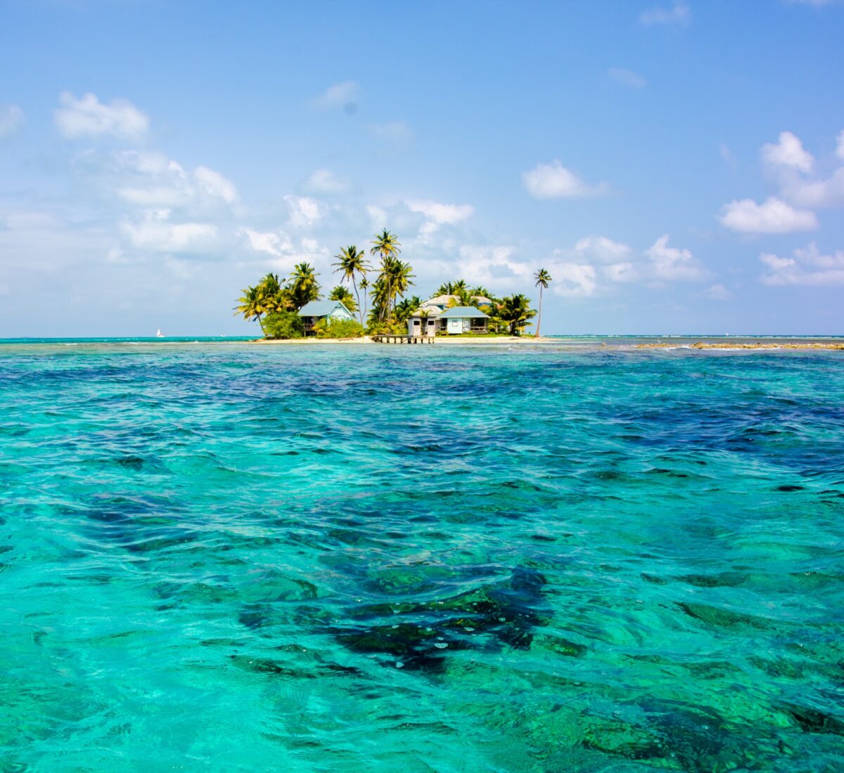 Blue waters in a marine reserve