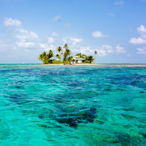 Blue waters in a marine reserve