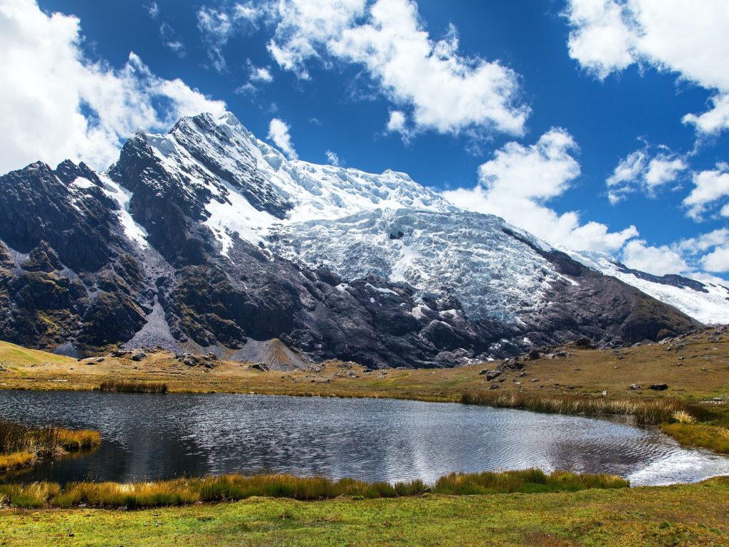 View of mountains on the Ausangate Trek, Peru