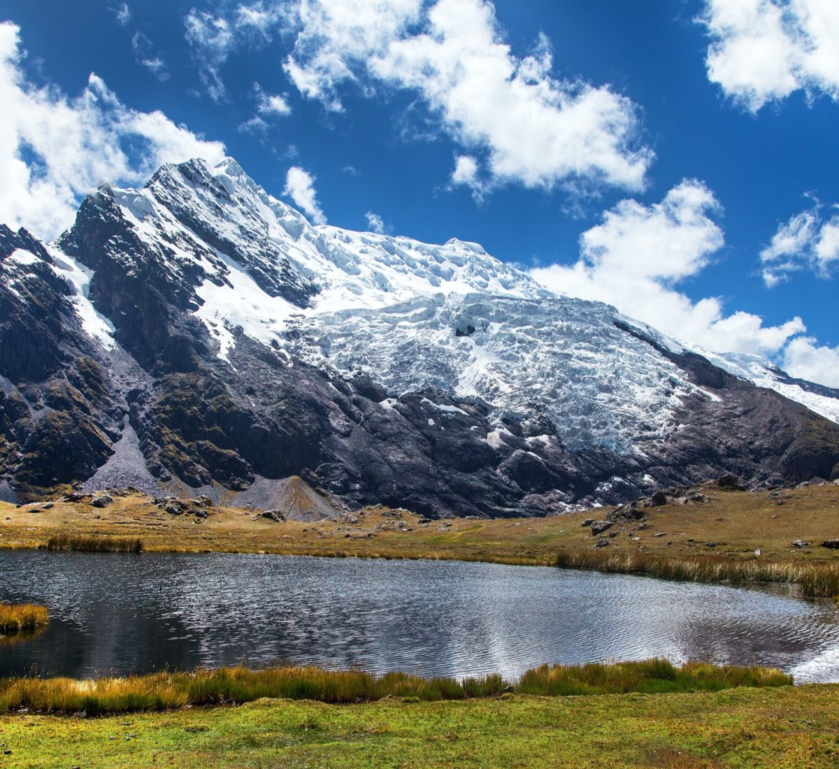 View of mountains on the Ausangate Trek, Peru