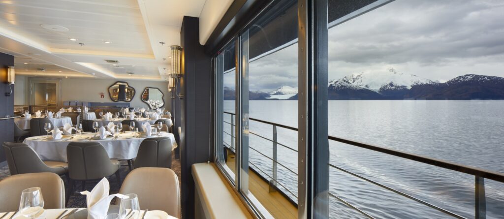 Dining area on the Magellan Explorer Ship