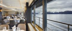 Dining area on the Magellan Explorer Ship