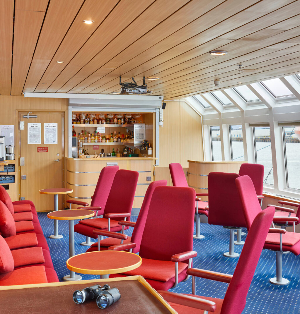 BAR AND SEATING ON FERRY