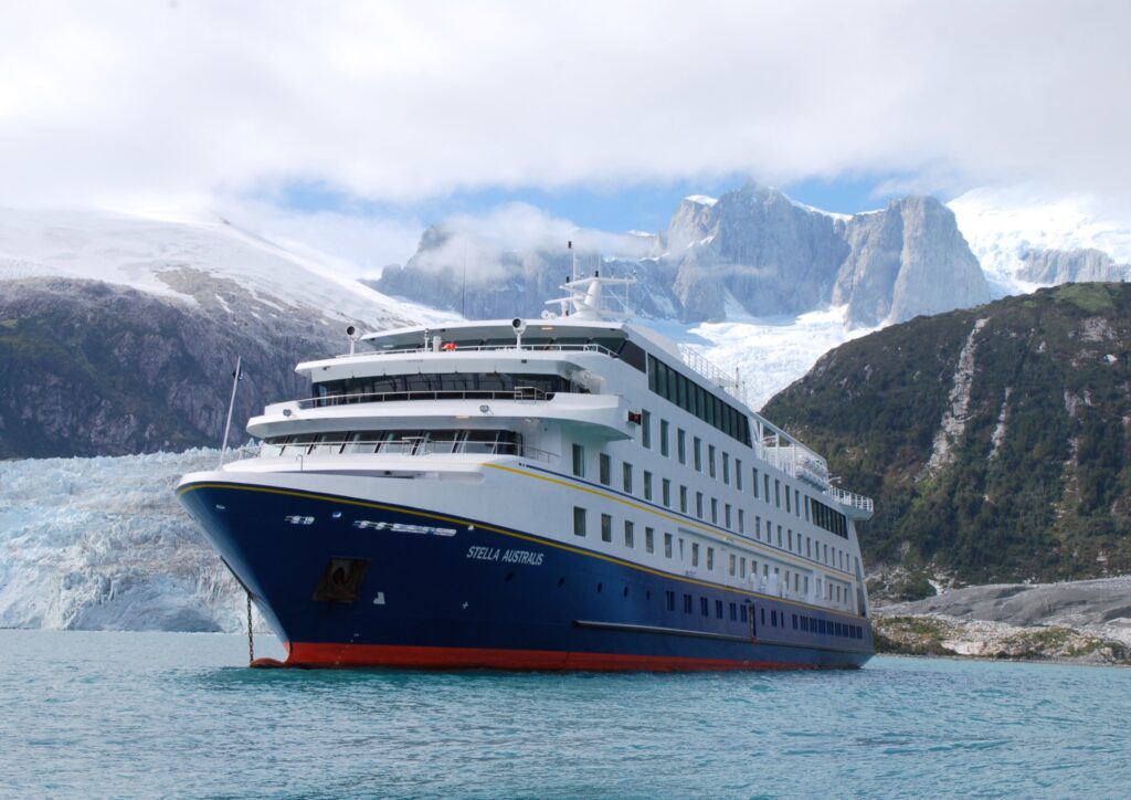 Stella Australis ship in Tierra del Fuego