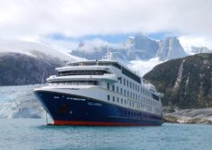 Stella Australis ship in Tierra del Fuego