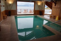 Indoor pool with ocean view at Los Cauqenes Resort and Spa
