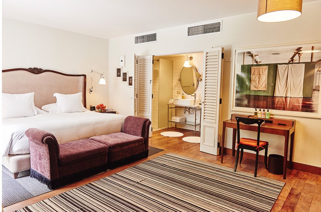 Large hotel bedroom