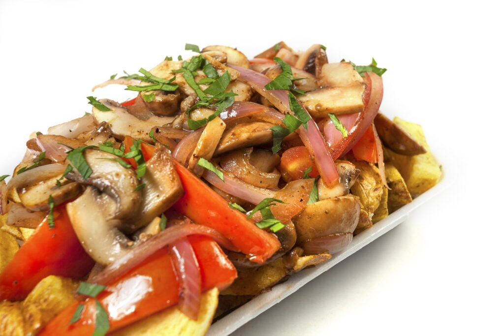 vegan lomo saltado
