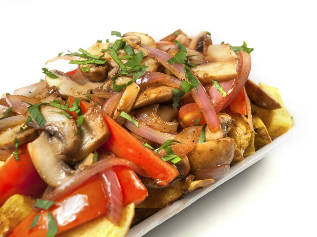 vegan lomo saltado