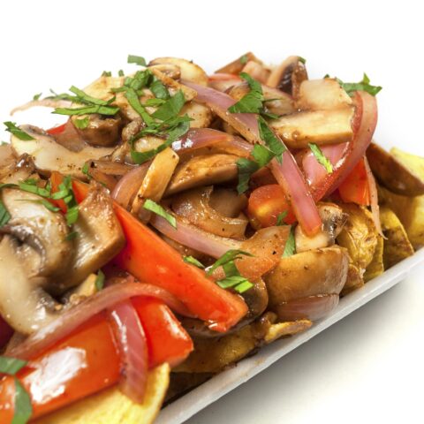 vegan lomo saltado