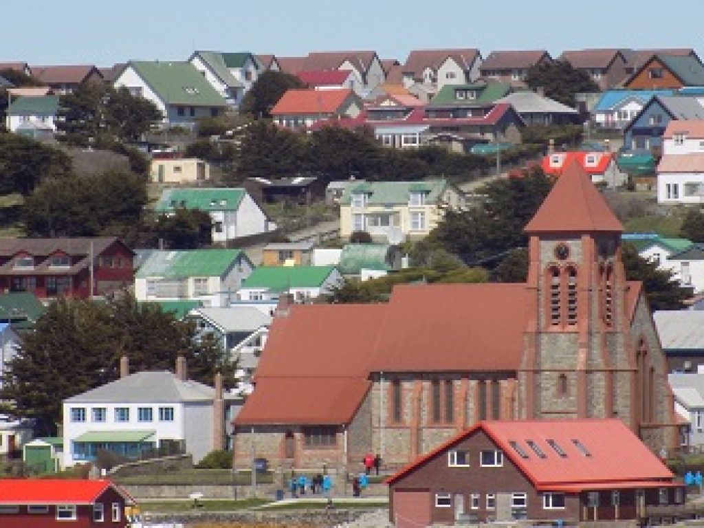 View over buildings in South America