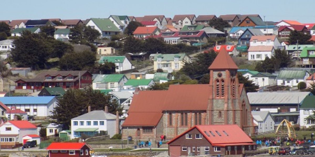View over buildings in South America