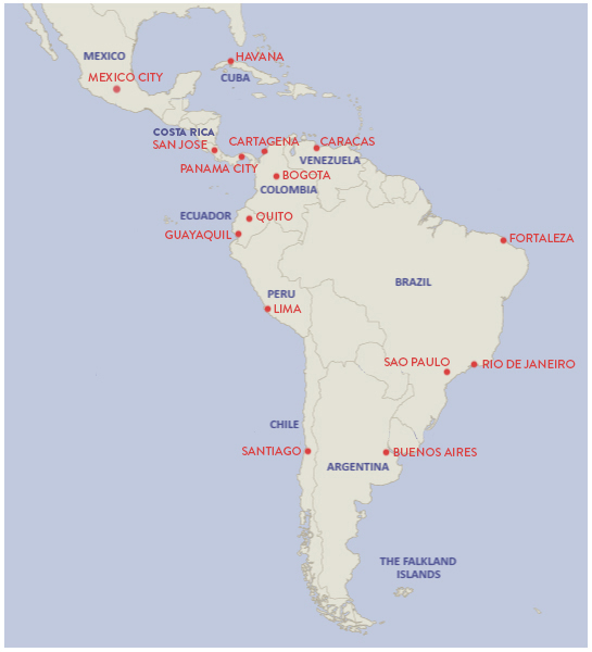 AirfranceKLM-destination map