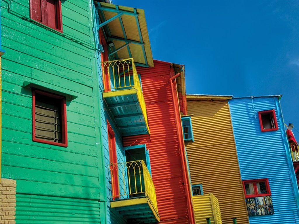 Colourful buildings in Buenos Aires