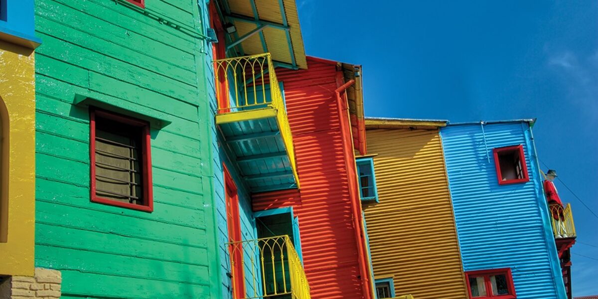 Colourful buildings in Buenos Aires