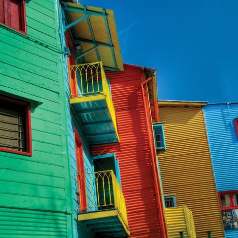 Colourful buildings in Buenos Aires