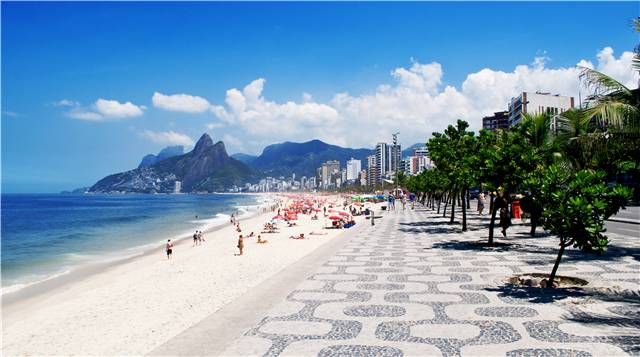 Copacabana beach in Brazil