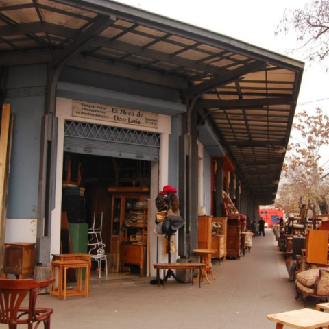 a furniture store in Barrio Italia in Santiago, Chile