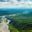 Amazon river flowing through the rainforest