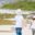 Children walking on the beach