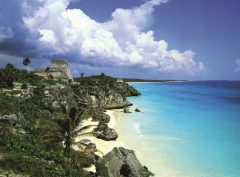 MEX _ Tulum Ruins over Caribbean _ shutterstock_ FREE