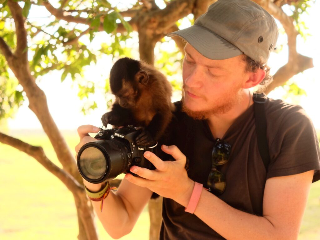 Iquitos Peru Monkey and camera TP JLA insider