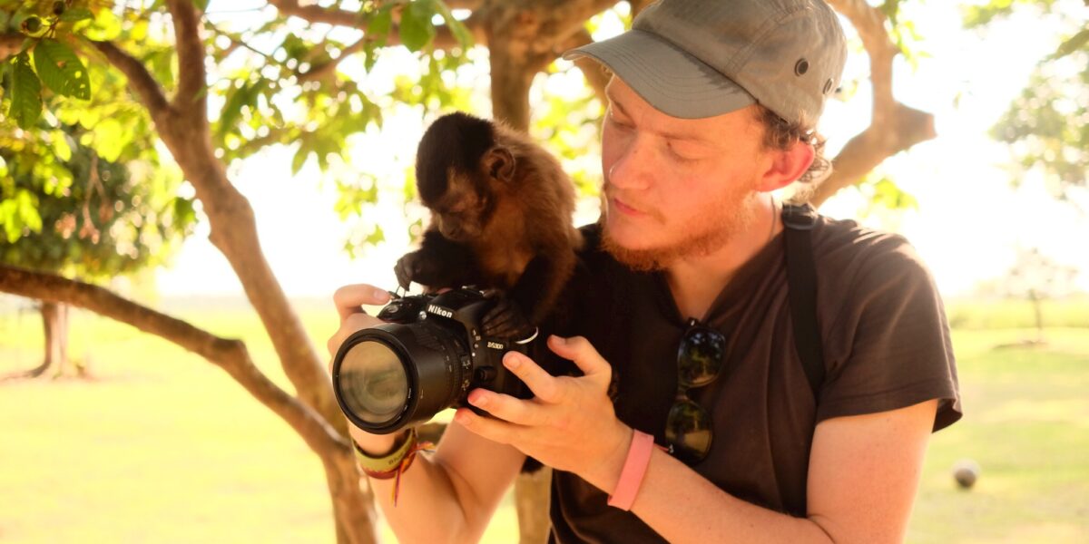 Iquitos Peru Monkey and camera TP JLA insider