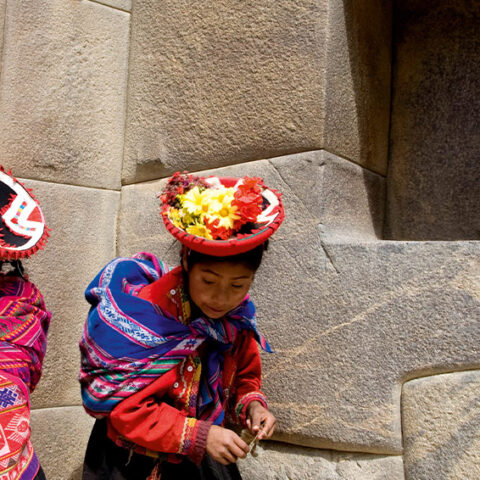 Peruvian girls in Sacred Valley