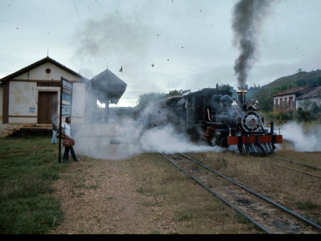 Chris Parrott with train old