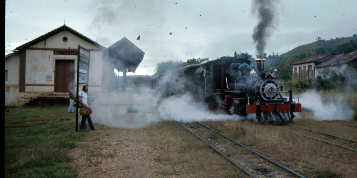 Chris Parrott with train old