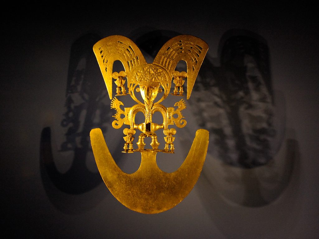 Exhibition pieces, Gold Museum, Bogota, Colombia